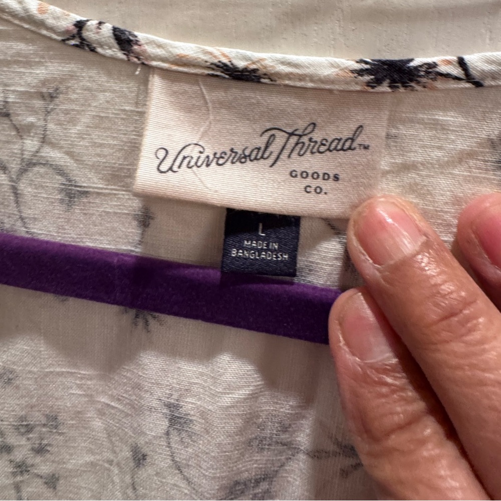 Universal Thread White Mini Dress with Black Floral Print - Picture 4 of 8